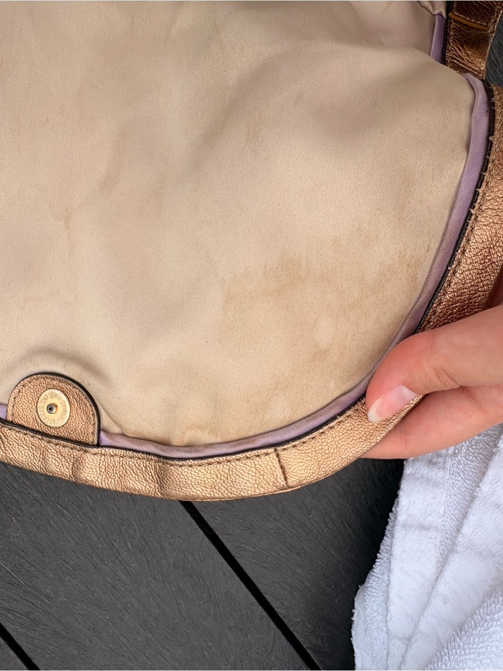 Coach Metallic Gold Ali Flap Shoulder Bag - Picture 10 of 11
